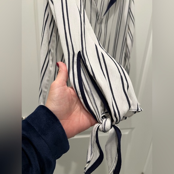 Michael Kors Navy & White Striped Tunic, Size XL - Picture 2 of 9